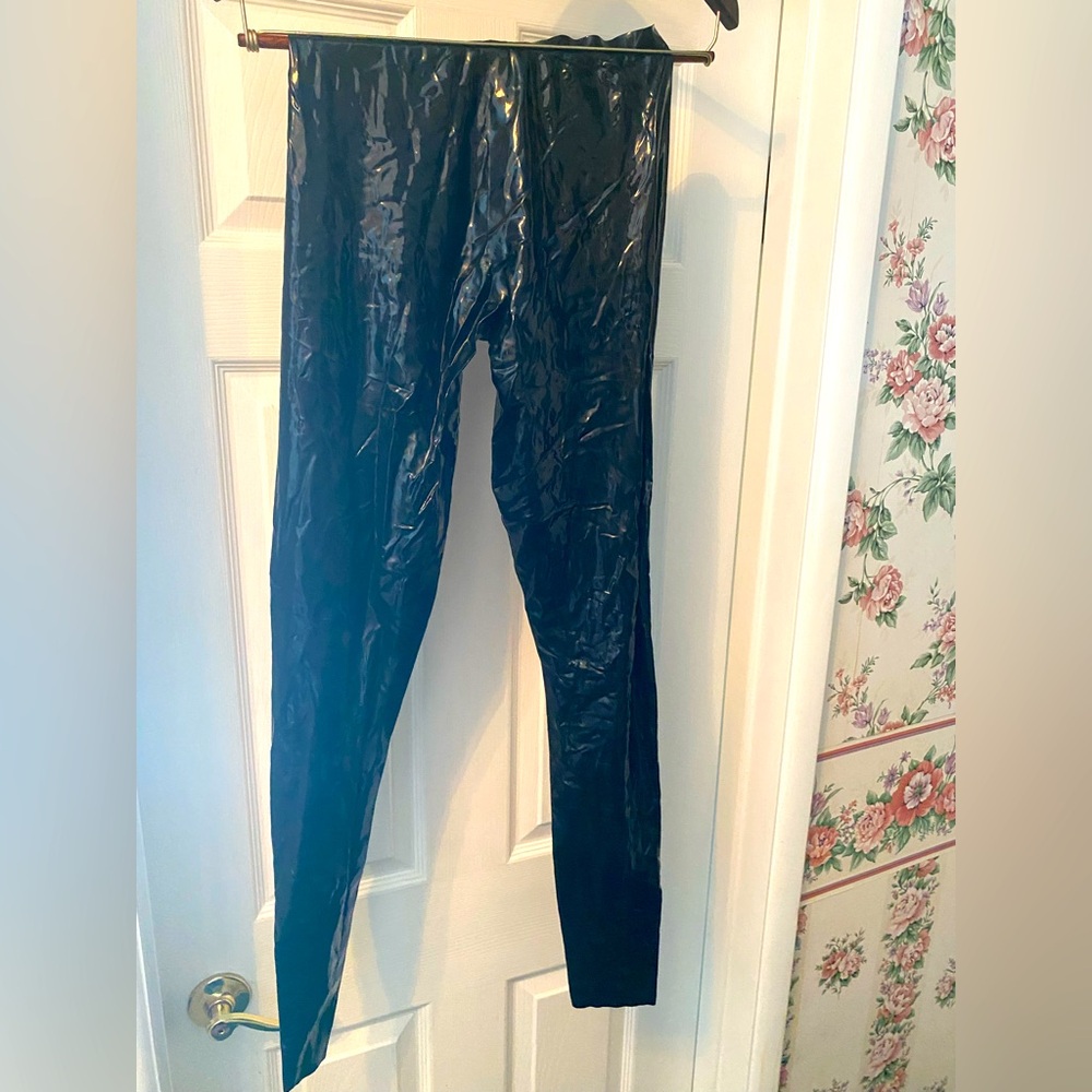 Syren Latex Shiny Black Leggings